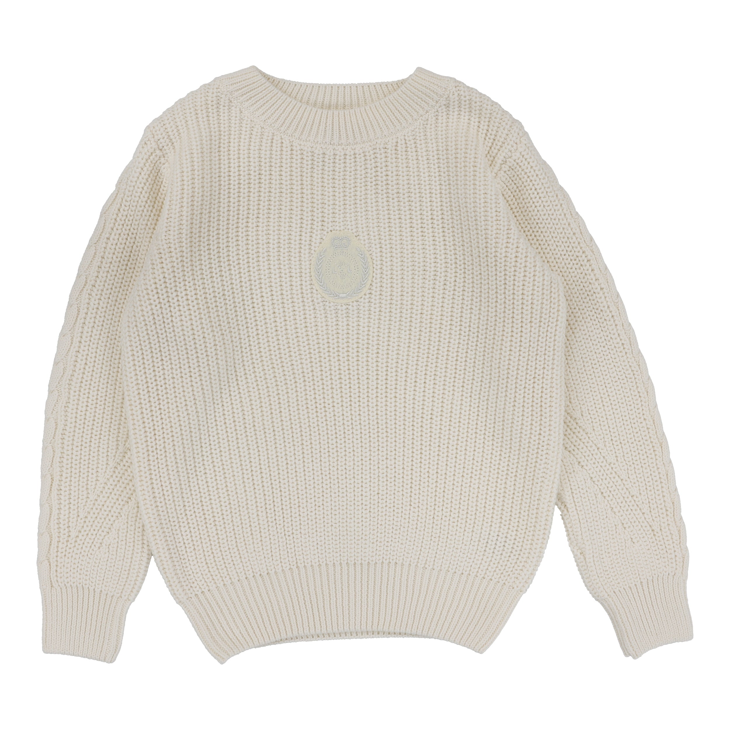 Chunky Crest knit Sweater Cream