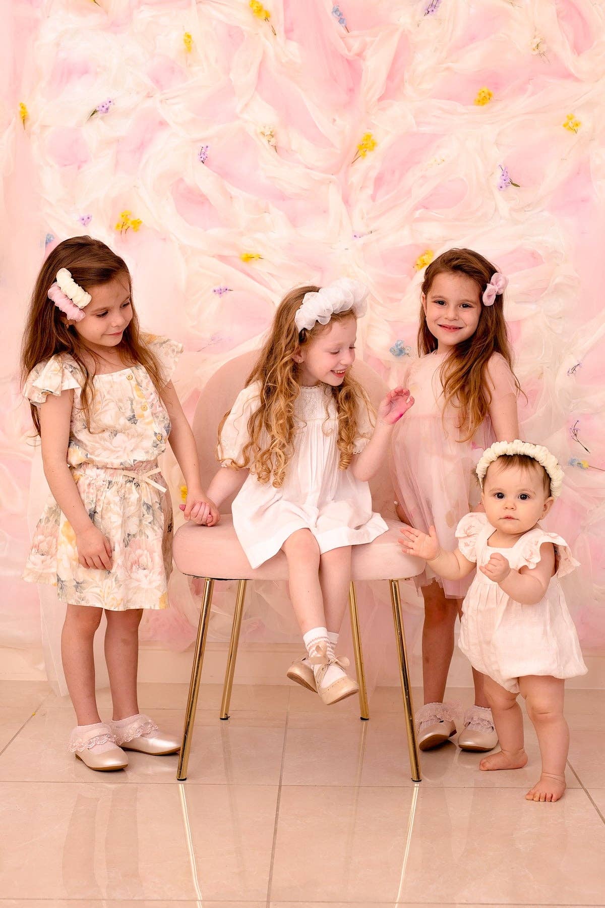 Organza Bunches Headband - Ivory: Ivory