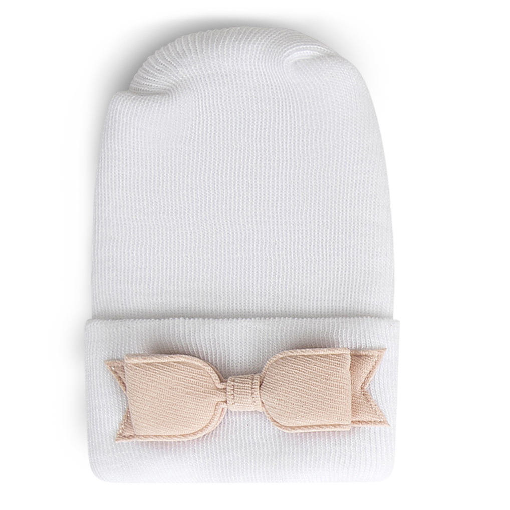 Hospital Hat - Linen Petal Bow