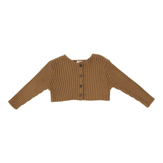 Rib Knit Shrug- Camel