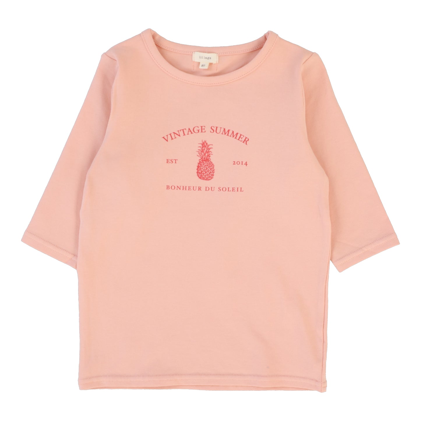 Girls Print Tee Three Quarter Sleeves