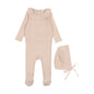 Fine Pointelle Ruffle Footie Set