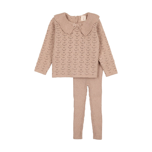 Girls Knit Set- Pink