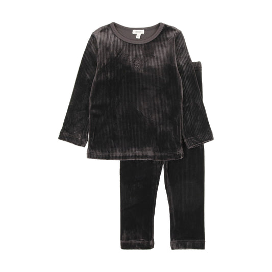 Bonjoy Velour Ribbed Pjs- Navy