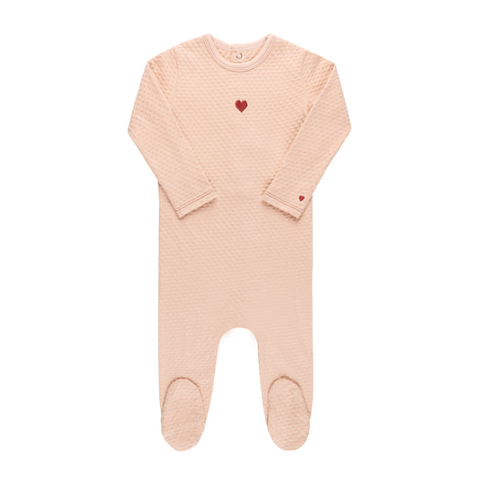 Elys & Co Cotton Embroidered Heart Footie