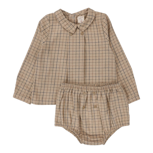 Toddler Boys Set- Windowpane