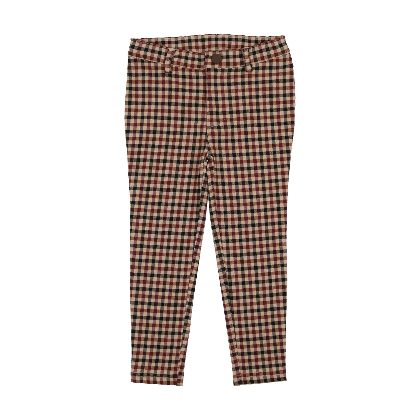 Printed Pants- Tan Plaid