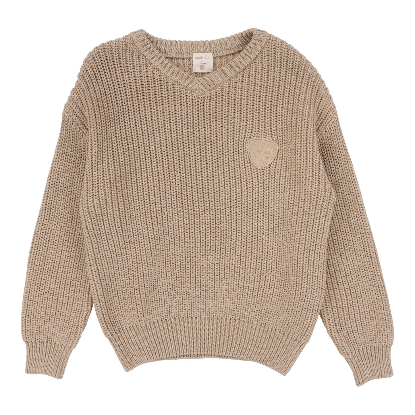 Knit VNeck Sweater  Oat