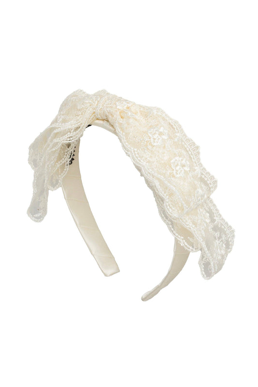 Heather Lace Headband - Ivory: Ivory