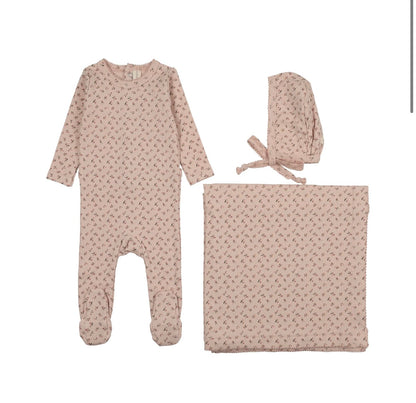 CHERRY BLOSSOM LAYETTE SET- PALE PINK