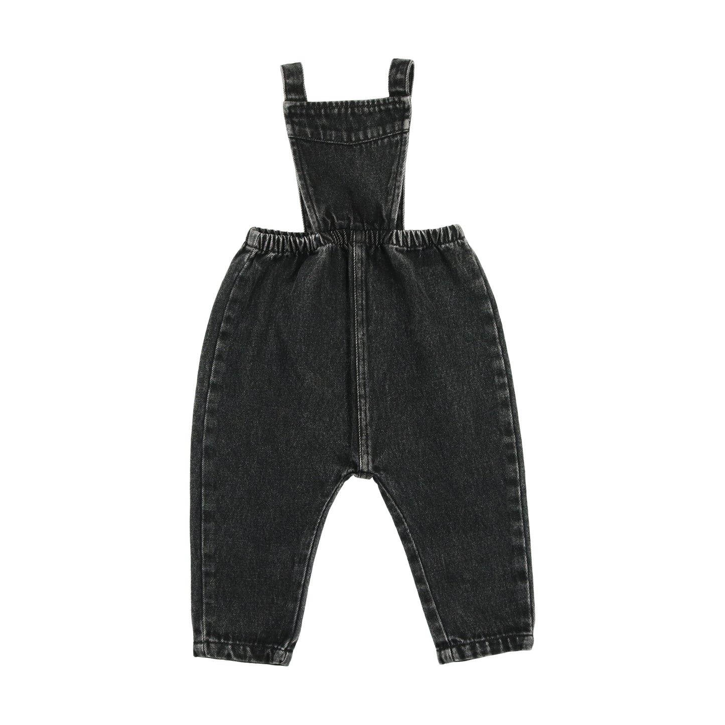 Denim Bib Overalls- Black Denim