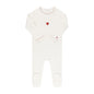 Elys & Co Cotton Embroidered Heart Footie