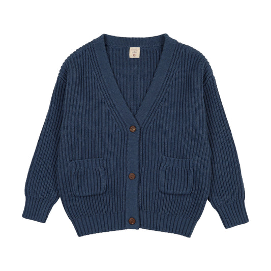 GRANDPA CARDIGAN- VINTAGE BLUE