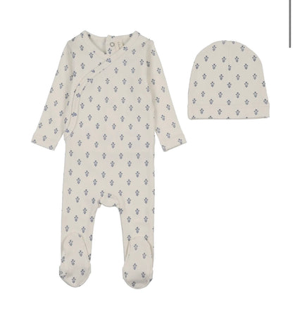 MARIGOLD LAYETTE SET- CREAM/BLUE