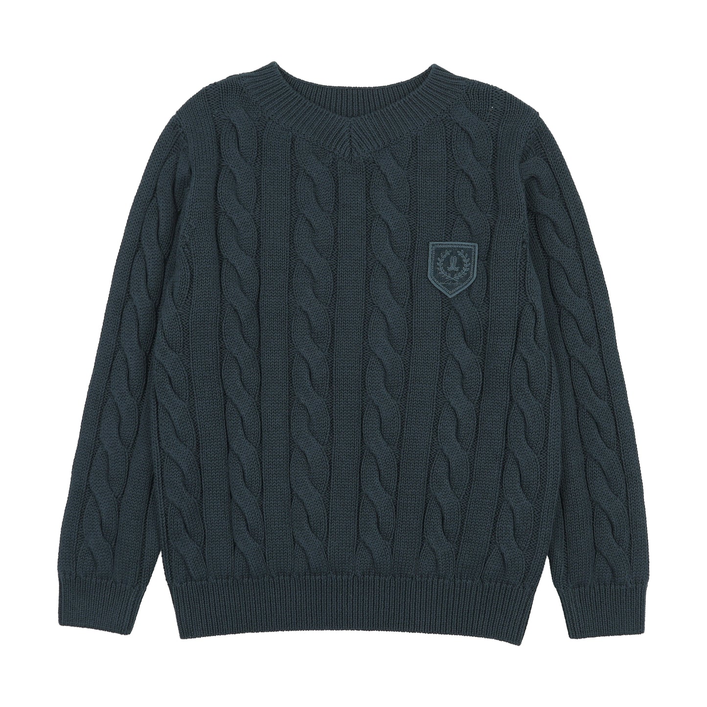 CHUNKY V NECK SWEATER- DEEP TEAL