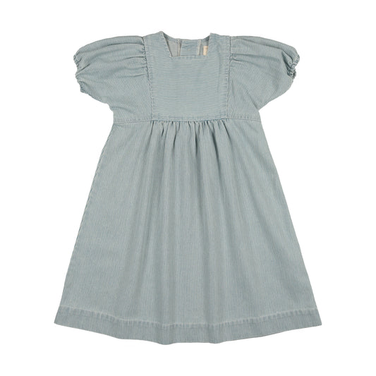 Denim Short Sleeve Stripe Dress