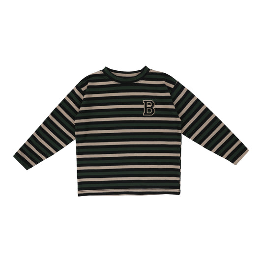 Boys Green Stripe Tee