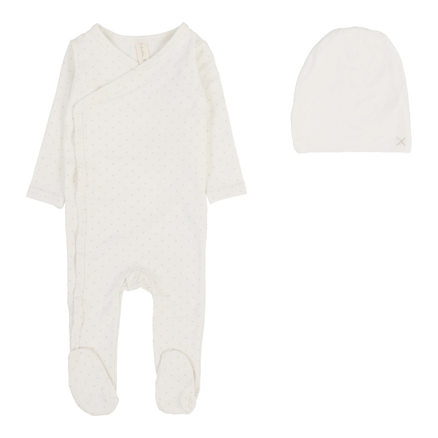 Take Me Home X Print Footie Set  Cream/Pink