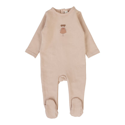 Graphic Footie Set  Dusty Pink