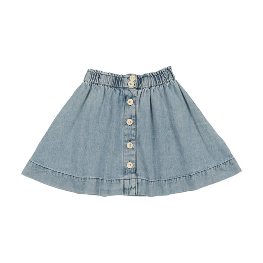 Stonewash Short Button Down Skirt