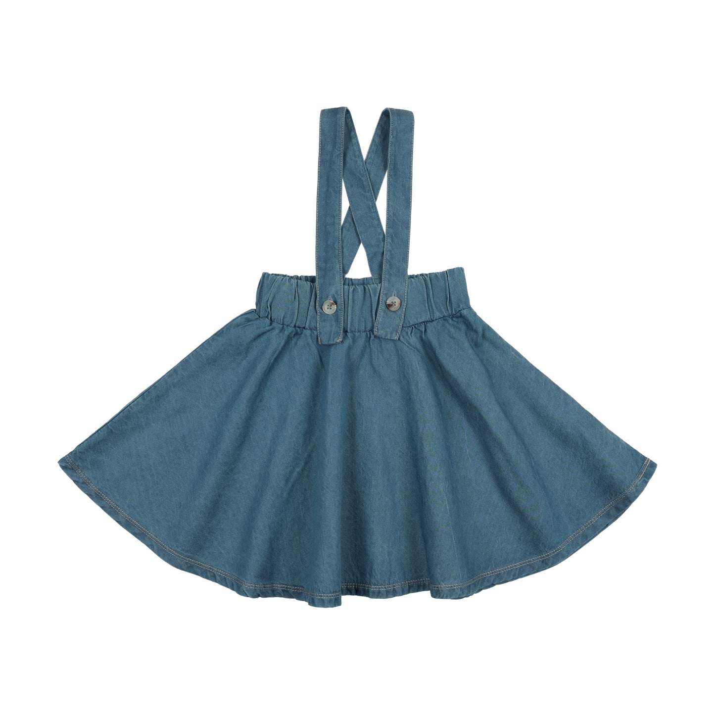 Denim Tencil Suspender Skirt