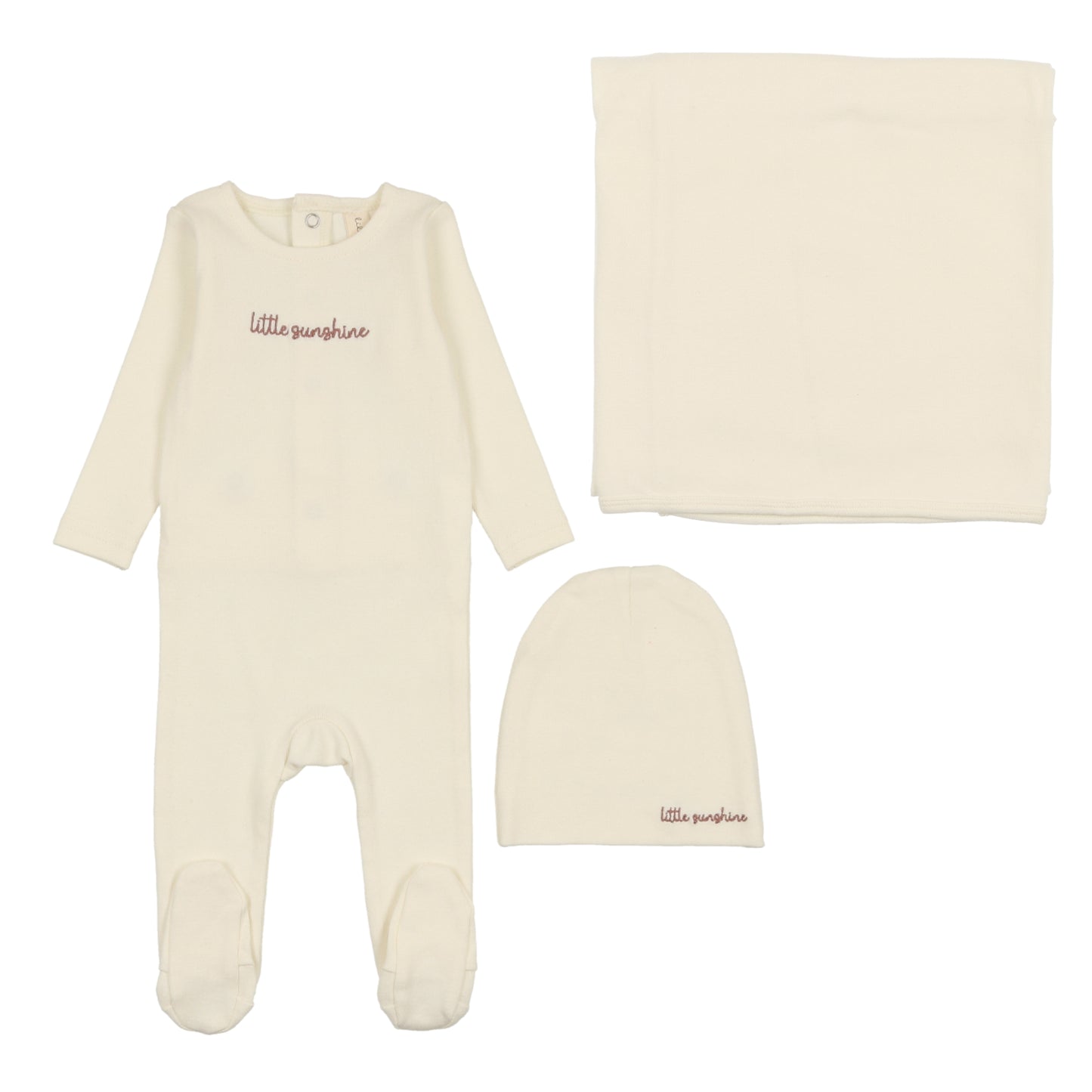 Cotton Word Footie Set