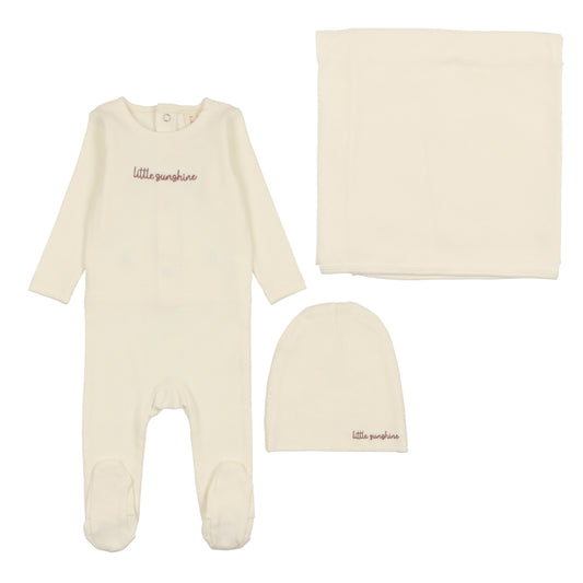 Cotton Word Footie Set