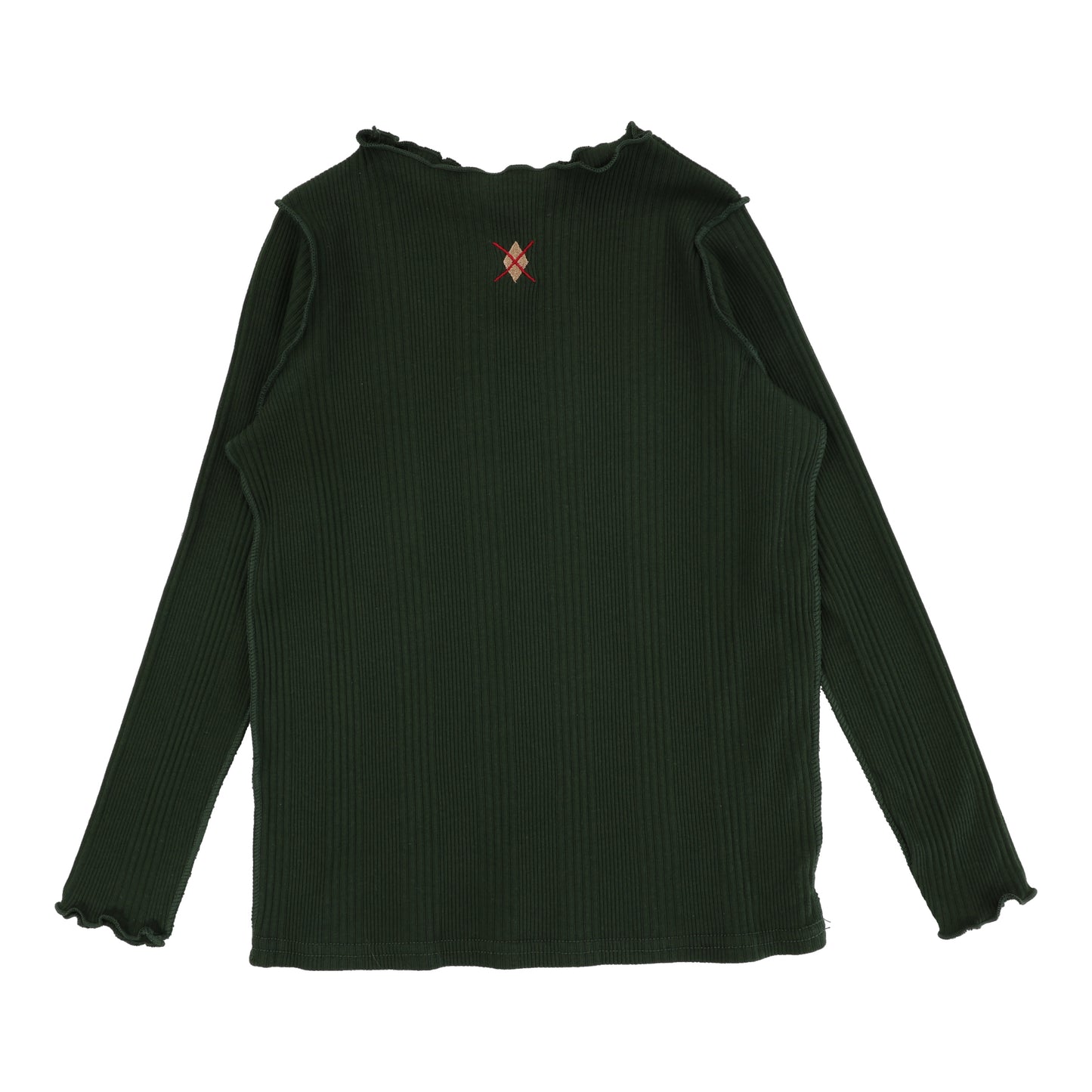 Ribbed Funnel Neck- Green/Em