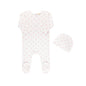 Tricot Bebe Ditsy Print Footie With Beanie