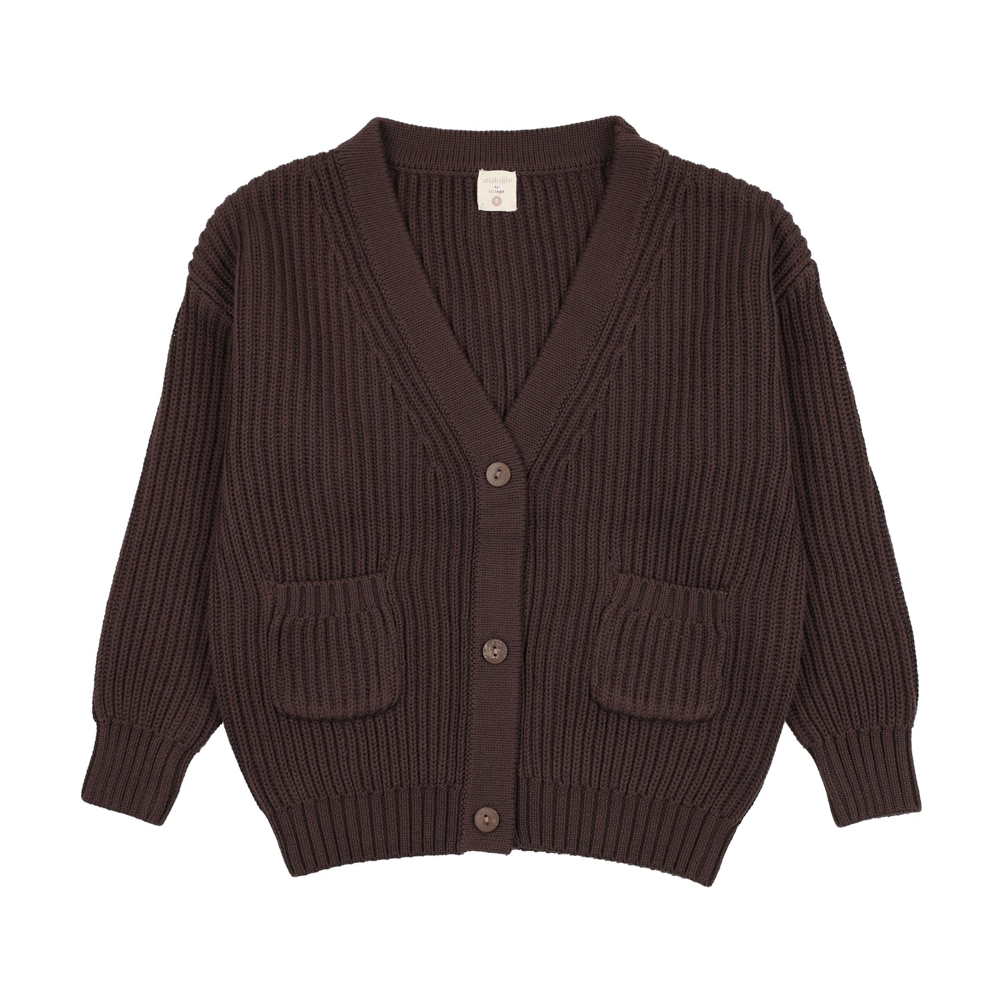 GRANDPA CARDIGAN- CHOCOLATE BROWN