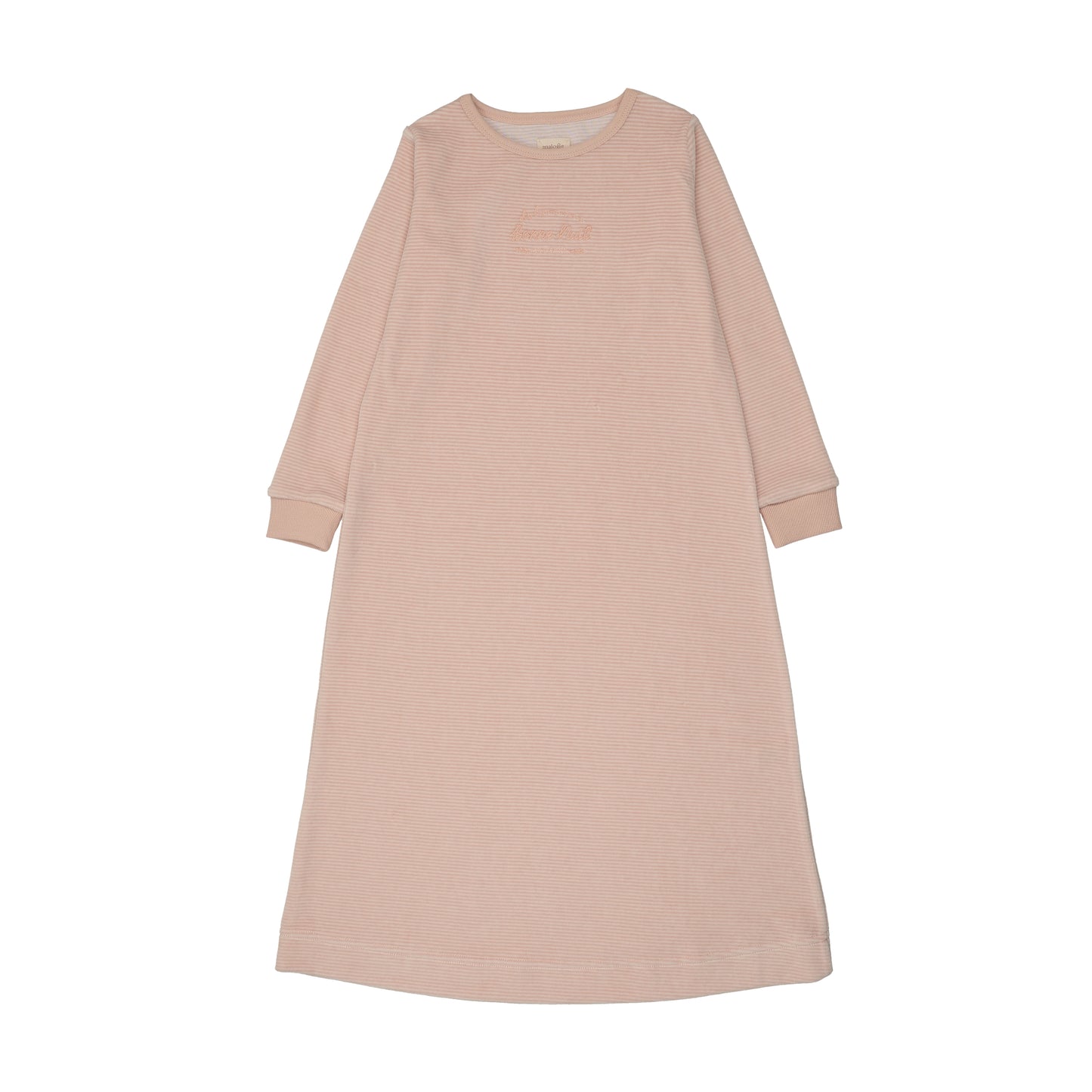 VELOUR GIRLS NIGHTGOWN- PINK STRIPE