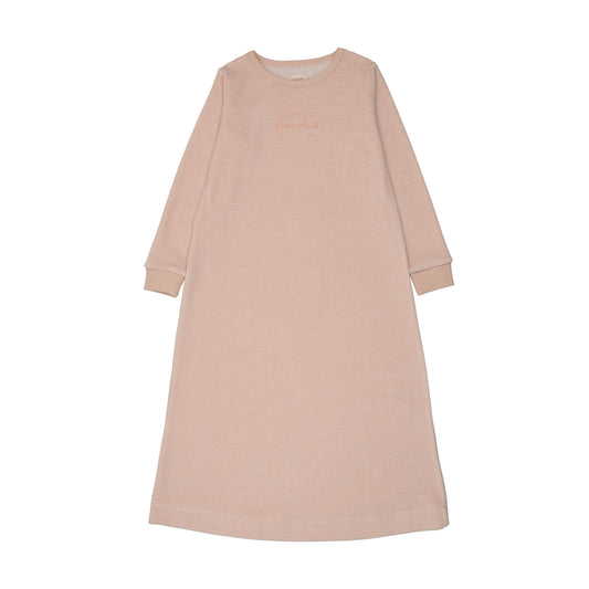 VELOUR GIRLS NIGHTGOWN- PINK STRIPE