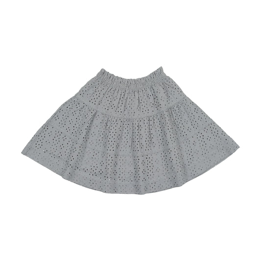 Eyelet Skirt- Light Blue