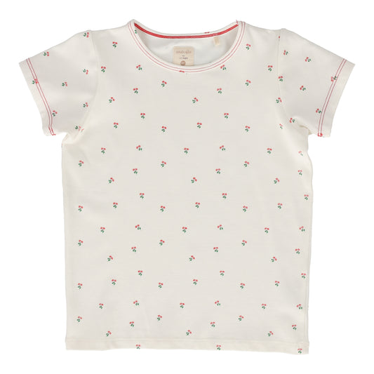 Cherry Flower Tee Short Sleeves