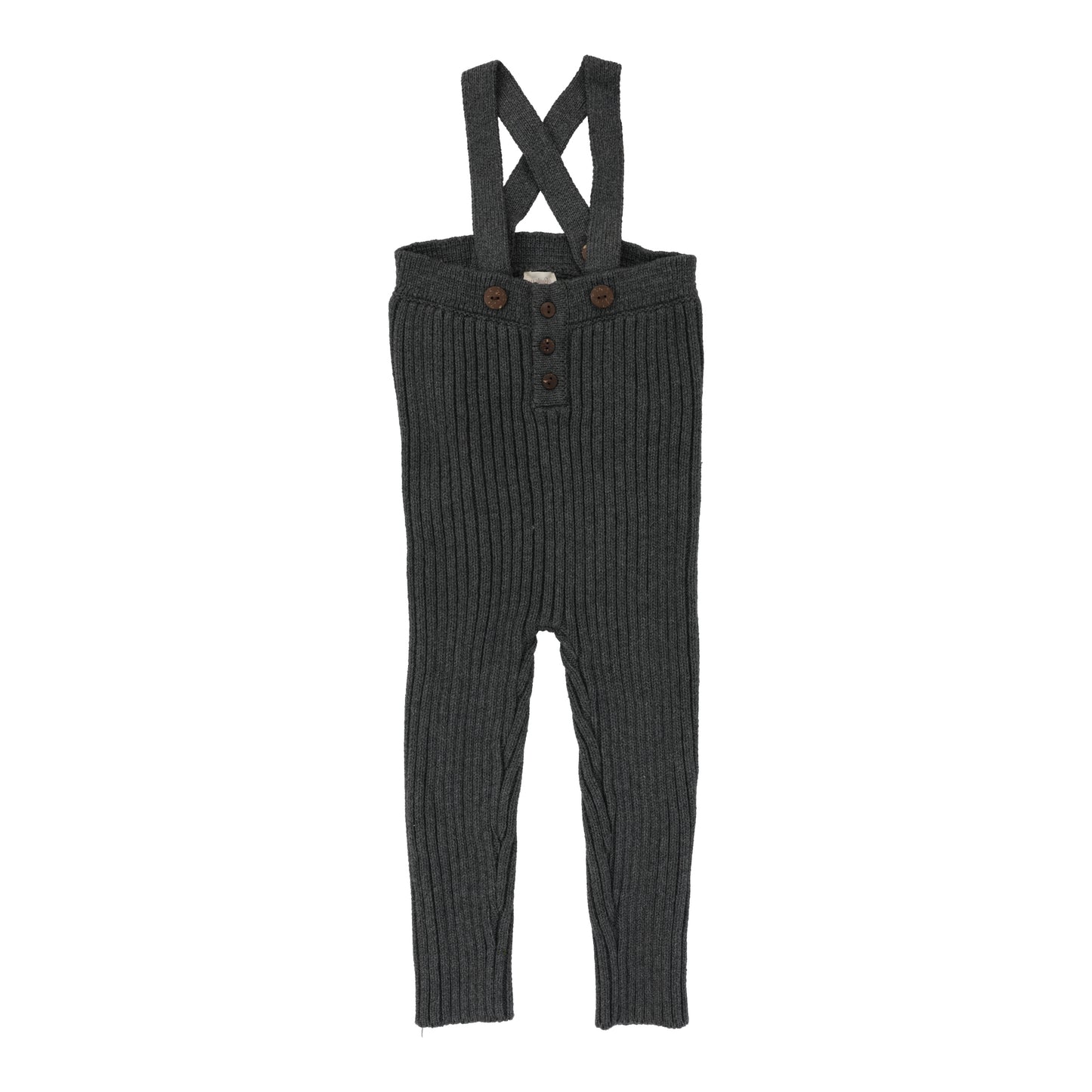 Rib Knit Overalls- Grey