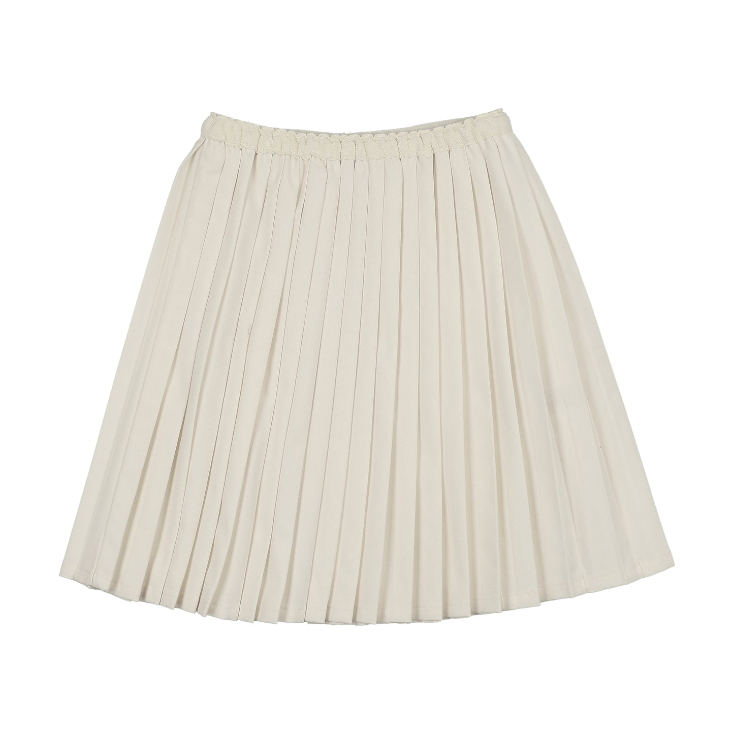 KNIFE PLEATED SKIRT- CREAM