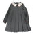 Collar Pleated Dress- Dark Grey