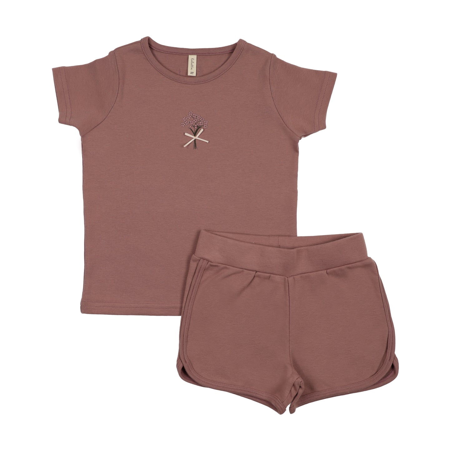 Bouquet Graphic Short Sleeve Set With Bloomers