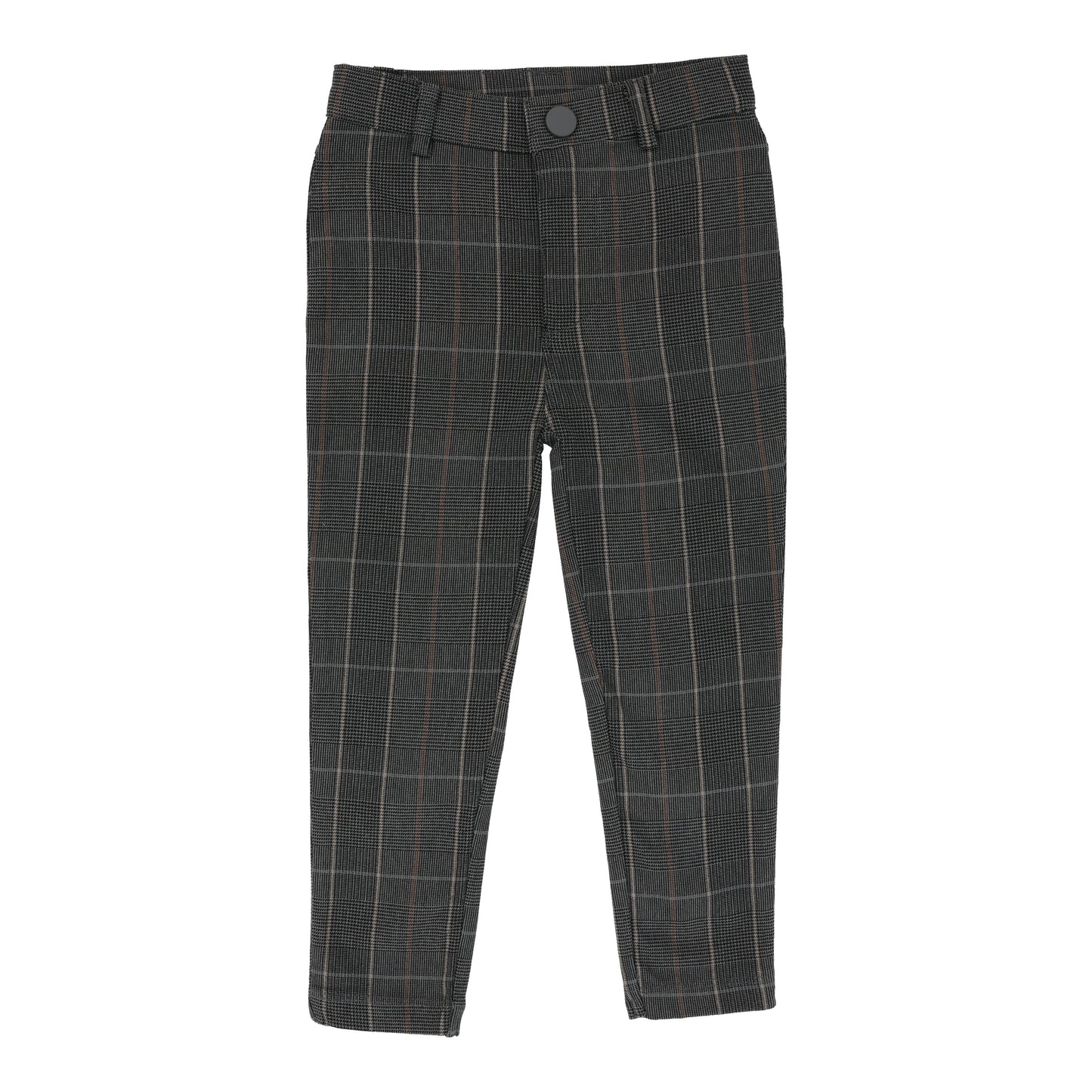 Printed Pants- Grey Plaid