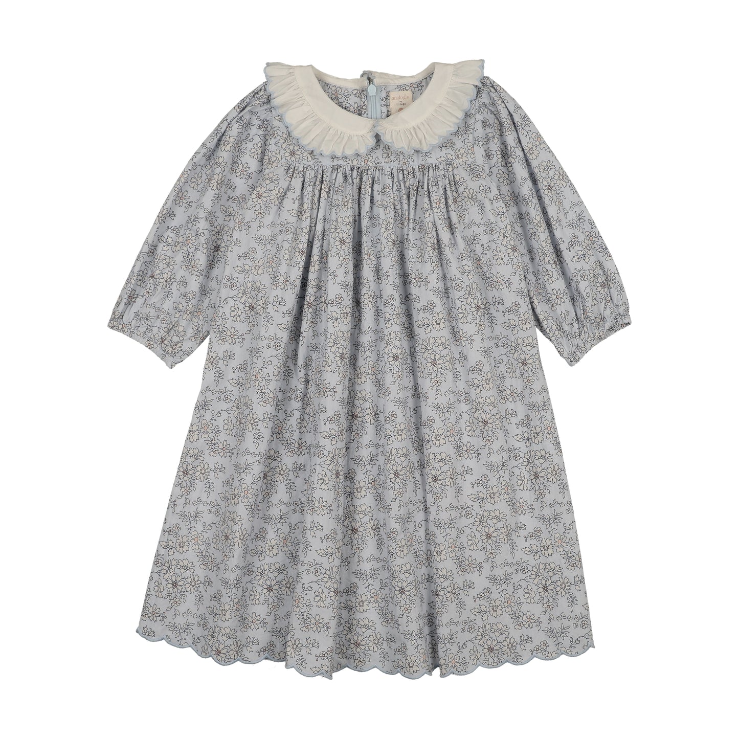 Mountain Meadows Dress 3/4 - Clear Blue Floret