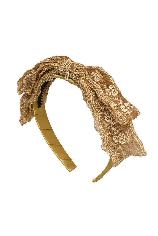 Heather Lace Headband - Gold: Gold