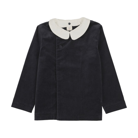 VELVET BLAZER TODDLER -NAVY