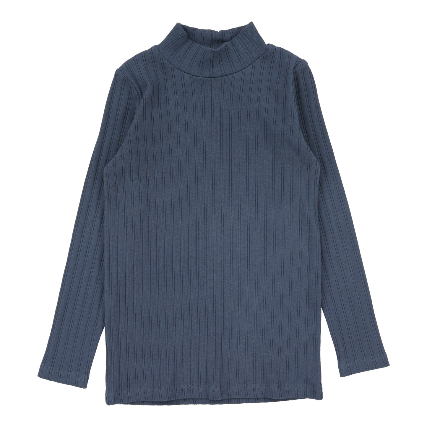 Double Rib Mockneck  Off Blue
