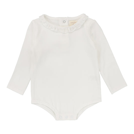 Ruffle Onesie- Winter White