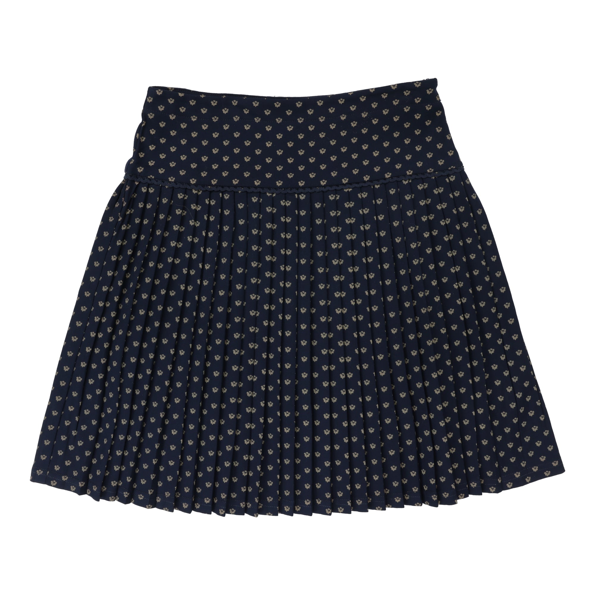 Drop Waisted Pleated Skirt- Medallion