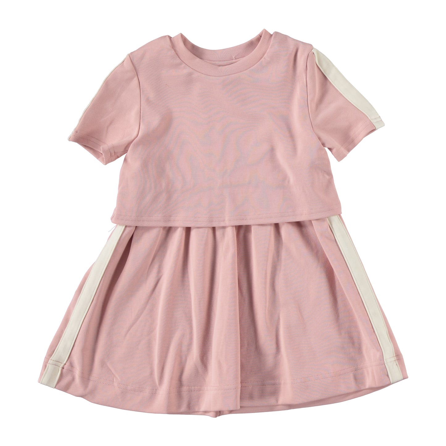 Bonjoy Piping Overlay Dress Short Sleeves