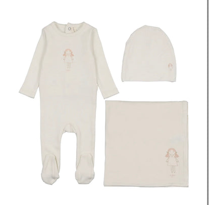 MOLLY DOLLY LAYETTE SET- CREAM