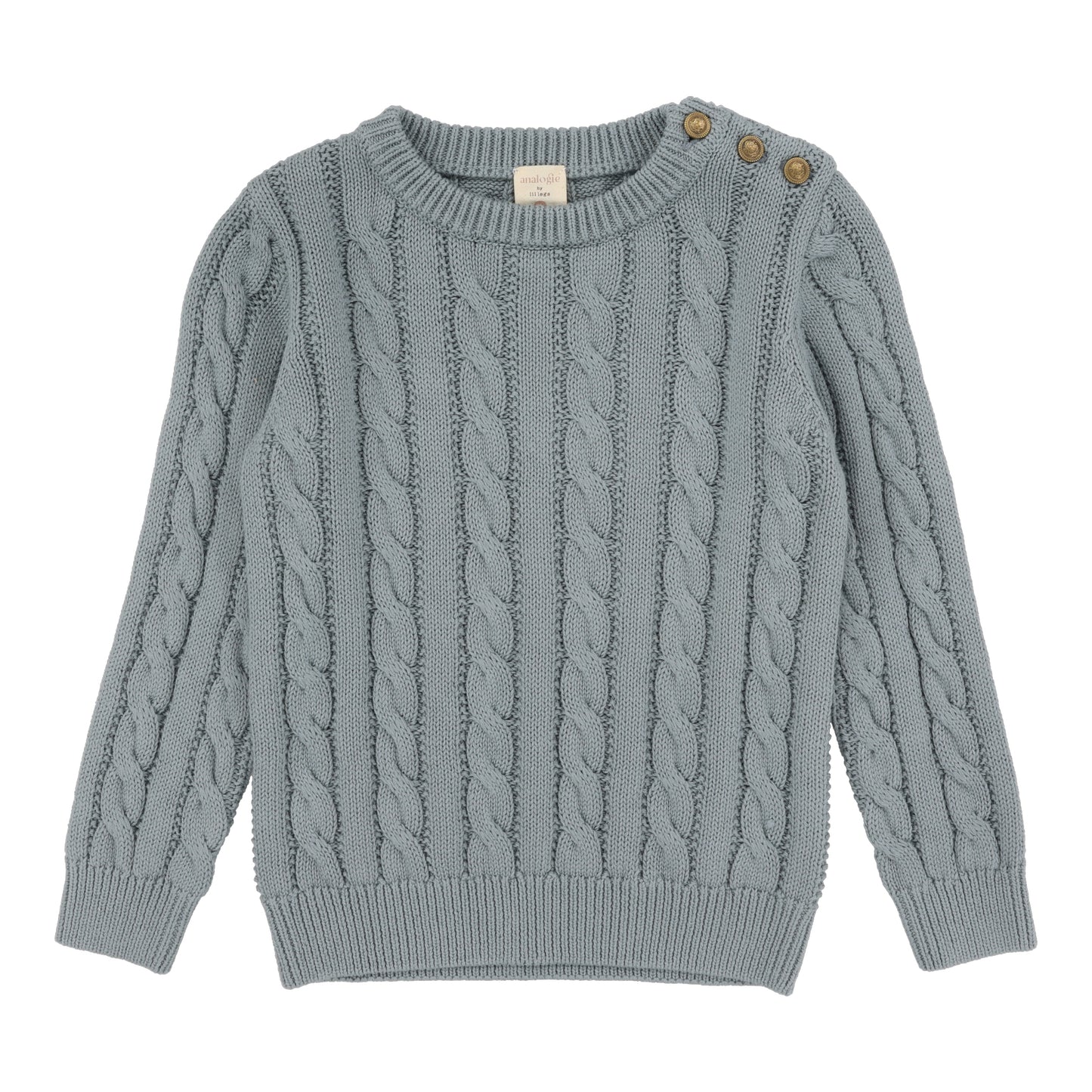 Cable Knit Sweater  Dusty Blue