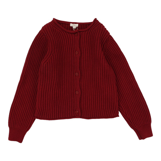 Knit Cardigan  Deep Red