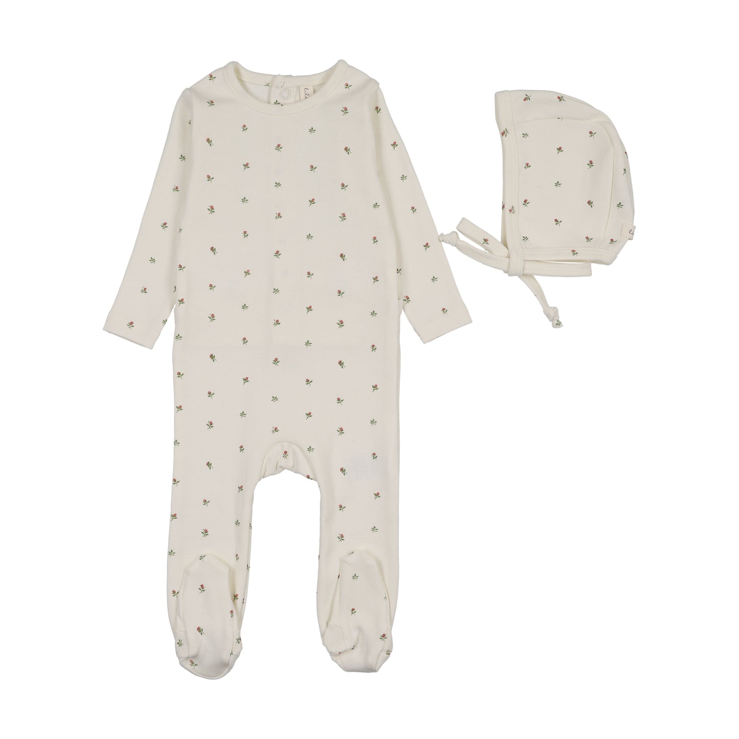 BITSY FLORAL LAYETTE SET- CREAM/PINK